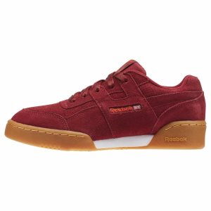 Adidasy Dziecięce Reebok Workout Plus Bordowe/Białe PL 37PDXLF